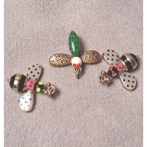 Vintage Betsey Johnson Bee Fly Charms